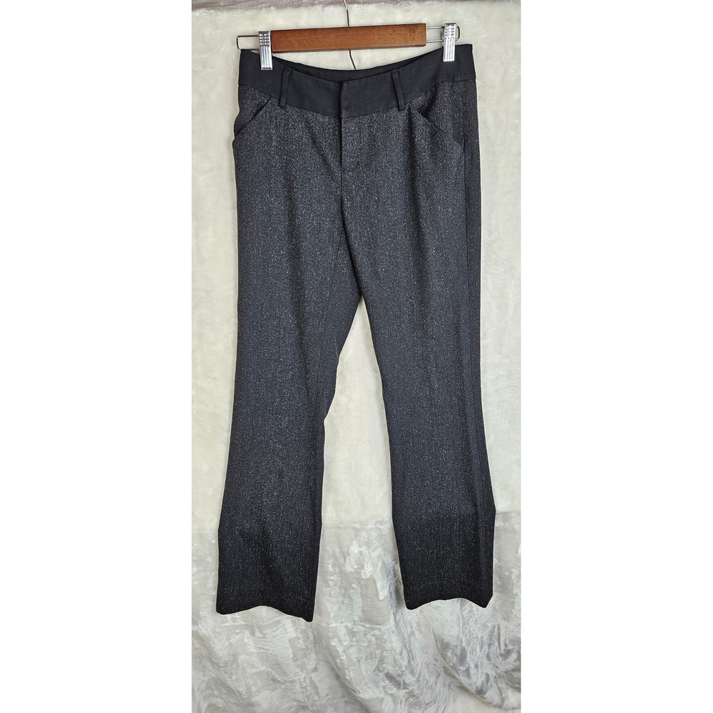 Antonio Melani Womens Gray Textured Straight Leg Dress Pants Size 2 Charcoal